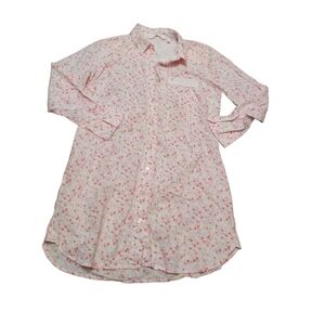 Victoria's Secret Long Sleeved Button Down Floral Gown Feminine Romantic